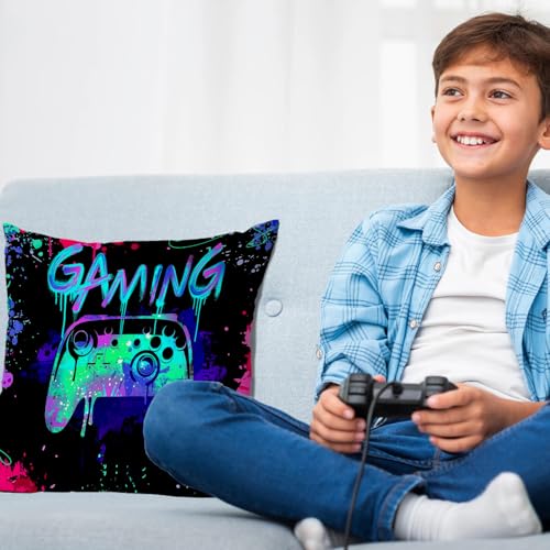 Gamer Room Decor Pillow Cover 18x18 - Blue001 Set of 1