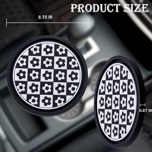 2 Pack Non-Slip Silicone Car Cup Holder Coasters - 2.75 Inch
