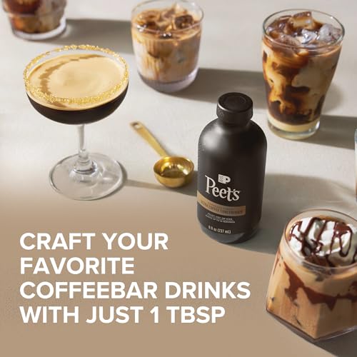 Peet's Coffee, Ultra Coffee Concentrate, Instant Hot, Cold Brew, or Iced Coffee, 100% Arabica Coffee - Espresso Forte, 8 Fluid Ounce Bottle (16 Servings)