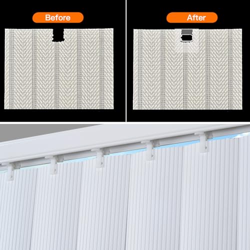 Vertical Blind Repair Kit - 60 Clear Tabs for Easy Fixes