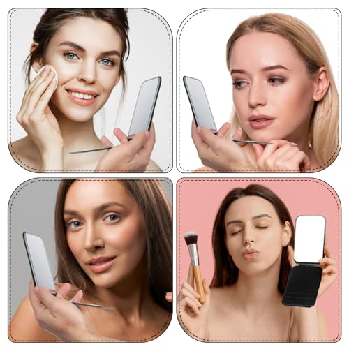 Gtziqa Foldable Travel Makeup Mirror with PU Leather Stand