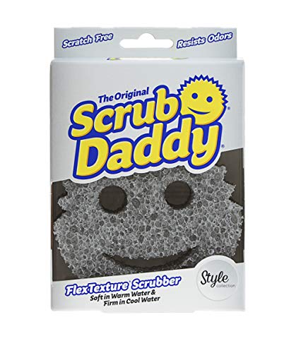 Scrub Daddy Grey Multipurpose Dish Sponge - Scratch-Free, Odor Resistant, Flexible Kitchen Cleaner