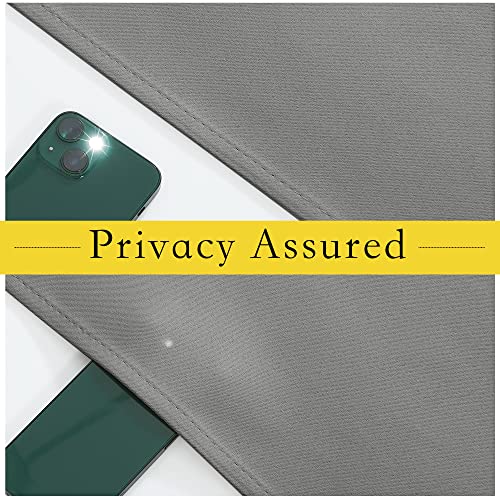 NICETOWN Silver Grey Blackout Window Cover for Classroom & Home | 8" W x 36" L