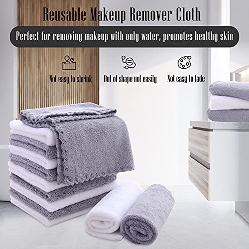 TENSTARS 12 Pack Ultra Soft Microfiber Washcloths - Quick Drying & Highly Absorbent