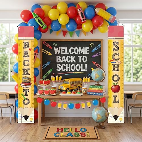 Pencil Shaped Back to School Porch Banners - 2 Pack
