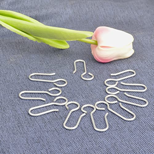 Kuasting Stainless Steel S-Hooks for Curtain Tracks, 80 Pack, 35mm