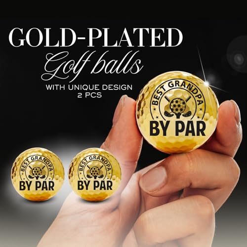 Golf Gift Set with 20oz Tumbler, Gold Golf Balls & Pen - Perfect for Dad