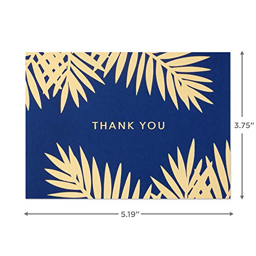 Hallmark Thank You Cards Set - Gold & Navy, 120 Notes (5.2" x 3.75", Pack of 9)