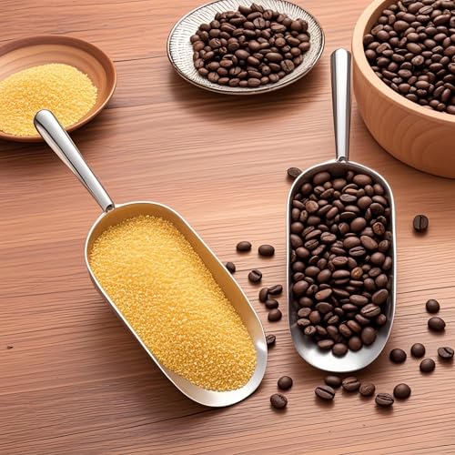 Heavy-Duty Cast Aluminum Kitchen Scoop - 5oz Ergonomic Design