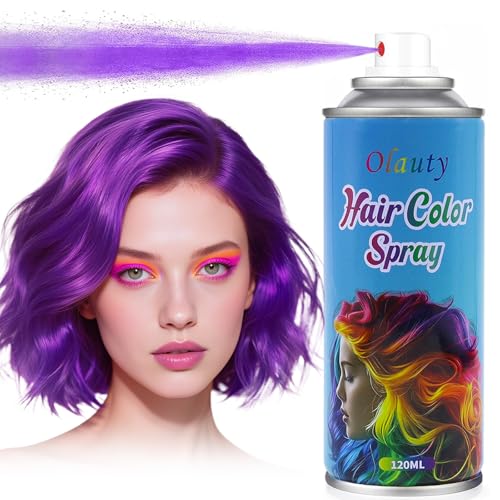 Minfei Purple Temporary Hair Color Spray 120ml Washable Hair Dye for Party