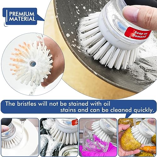 4 White Palm Brush Refills for OXO Soap Dispensing Brush