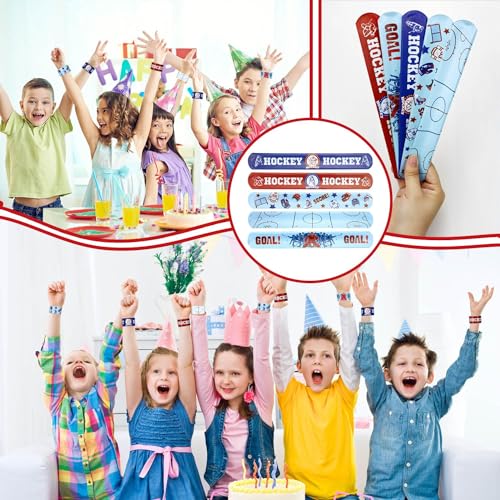 130PCS Hockey Party Favor Set - Keychains, Gift Bags, Stickers & More