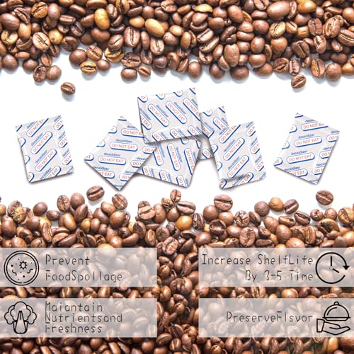 NKLEI 500cc Oxygen Absorbers - 100 Pack for Long-Term Food Storage & Preservation