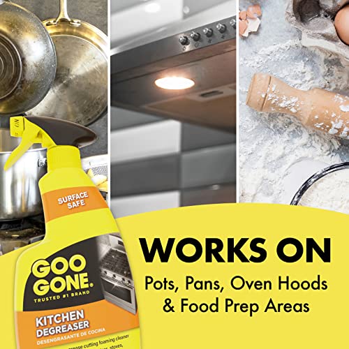 Goo Gone Degreaser - Fast-Acting Kitchen Cleaner for Grease & Grime - 14 Fl. Oz.