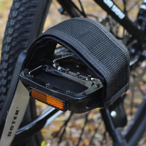 2 Pcs Black Beam Strap Pedal Straps Cycling Kids Bike Foot Pedal Straps Toe Clips Straps Tape for Fixed Gear Bike Pedals and Cleats Parts
