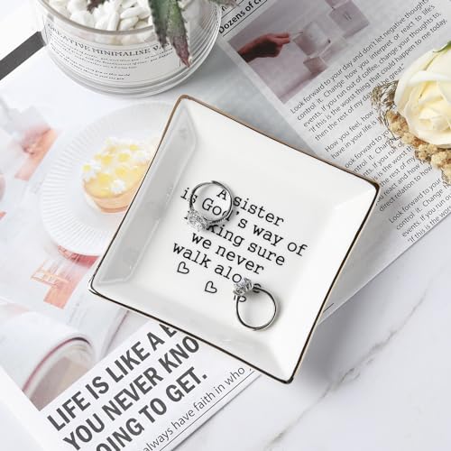 Sister Ring Dish with Quote - Perfect Gifts for Sisters - LZBALUYO