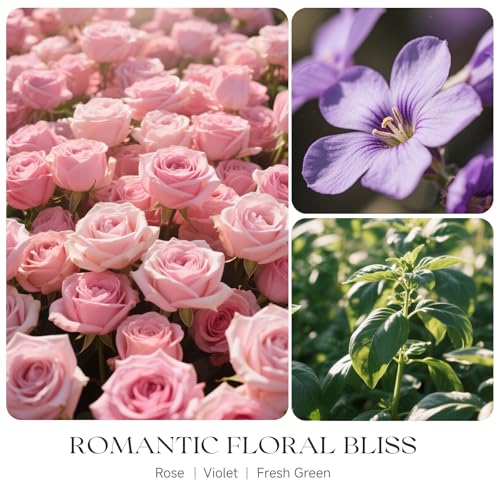 Rose Scented Candle – Hand-Poured Aromatherapy Gift in Glass Jar, 5.3 oz