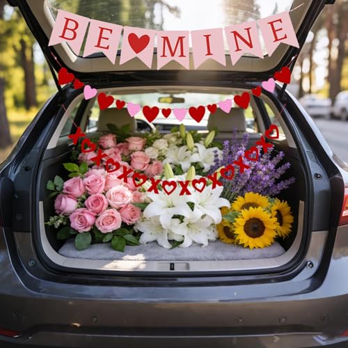 Valentine's Day XOXO Heart Banner Garland Set - 3 PCS Decorations