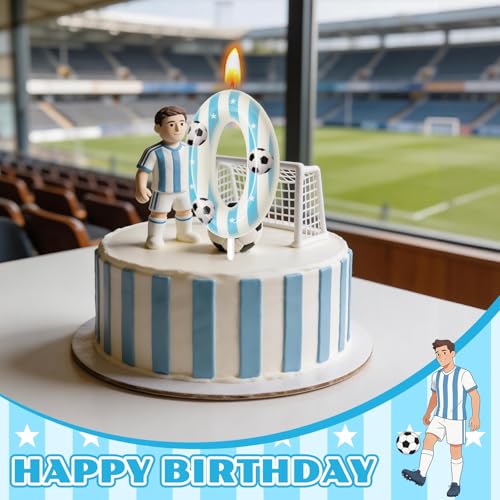 Soccer Birthday Candles - Number 0 Cake Decoration Supplies
