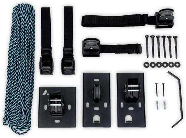Teal Triangle Ceiling Storage Hoist - Heavy-Duty Garage Lift System for 150 lbs | Fits 8-10 ft Ceilings