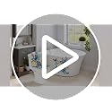 Peony Butterflies Toilet Lid Decals - 2-Piece Waterproof Set