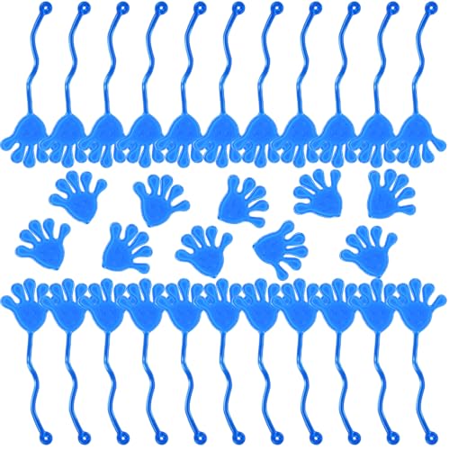 24 Pcs Blue Sticky Hands Stretchy Fidget Toys for Party Favors & Prizes