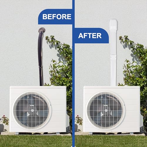 5" PVC Line Set Cover for Ductless Mini Split AC Systems
