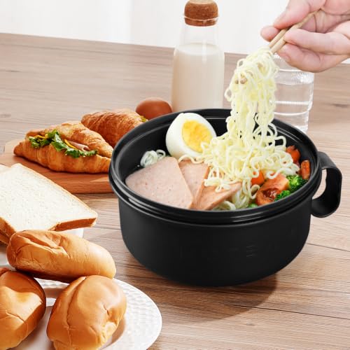 RORBAM 48 oz Microwave Ramen Cooker Bowl - BPA-Free Noodle Maker - Red