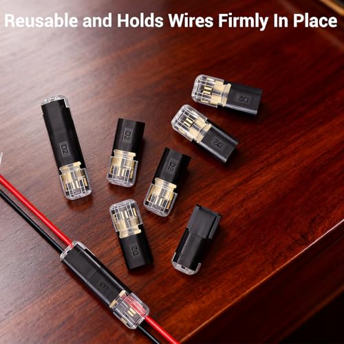 40-Pack Low Voltage 2-Pin Wire Connectors for LED Strips