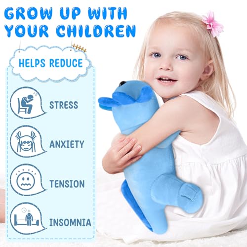 Blue Axolotl Plush Toy - 10.8-Inch Soft Stuffed Animal Pillow