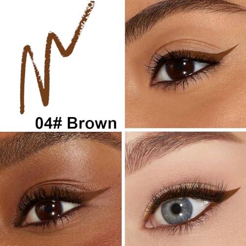 WanTuoluo Retractable Creamy Eyeliner & Eyeshadow Stick Set - 6 Pcs Light Brown