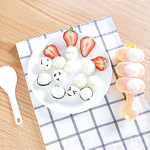 Holyzuel Kids Rice Ball Mold Set with Mini Sushi Plate & Shaker - DIY Sticky Rice Maker for Bento & Fun Cooking