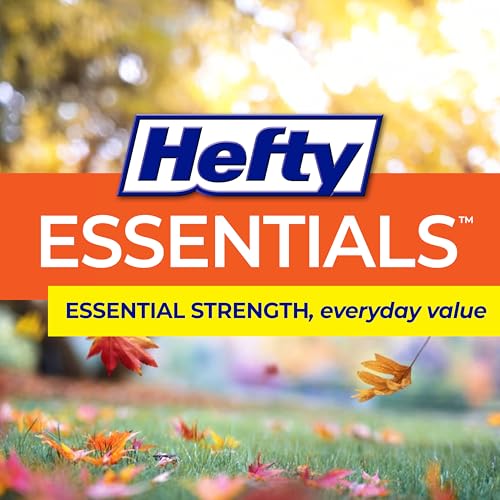 Hefty Essentials Extra Large 39 Gallon Drawstring Trash Bags - 40ct, Unscented, Black