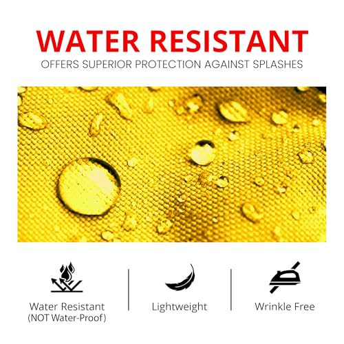 Utopia Kitchen 2 Pack Yellow Bib Aprons - Adjustable, Pockets, Oil & Water Resistant