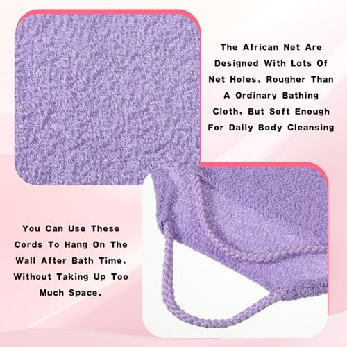 3-Pack Exfoliating Back Scrubber for Shower & Bath Towel