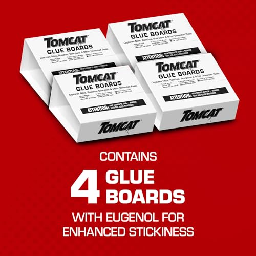Tomcat Glue Boards with Eugenol - 4 Non-Toxic Sticky Traps