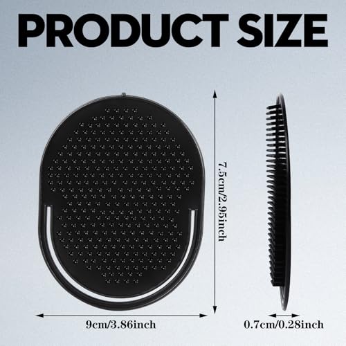 6 Pcs Palm Combs for Men, Scalp Massager Hair Brush & Pocket Comb