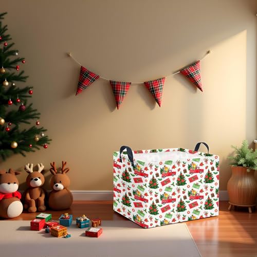 Waterproof Rectangular Christmas Storage Basket - Collapsible Bin