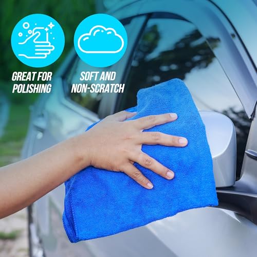 Microfiber Cleaning Cloths Multi-Color 6-Pack - Lint-Free & Durable