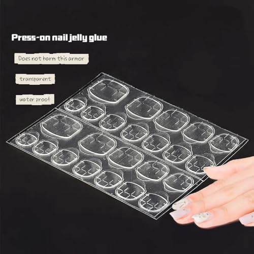 C.Z.Z.T.T.NAILS 240 Pcs Press On Nail Jelly Tabs - Double-Sided Waterproof Adhesive Stickers
