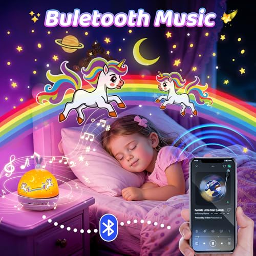 Dinosaur Night Light Projector with Bluetooth Music & 15 Film Discs