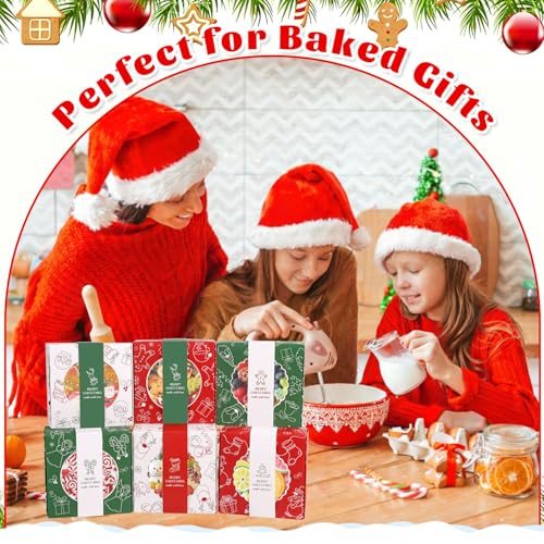Multicolor Christmas Cookies Gift Boxes 12 Pack with Window Holiday Snack Treats