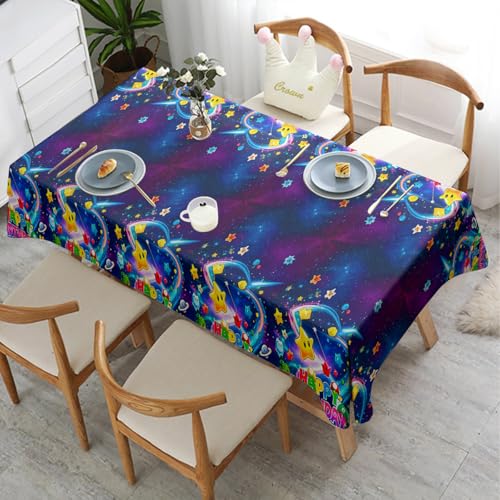 Super Bros Galaxy Birthday Party Tablecloths - 2 Pack, 54 x 108 Inch