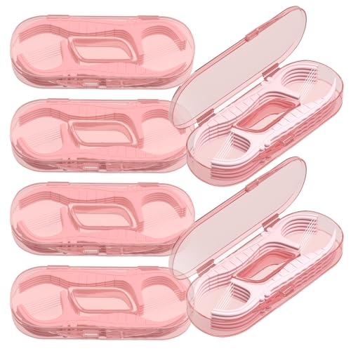 Holy Rose Pink Mint Dental Floss Picks with Portable Case 60 Count
