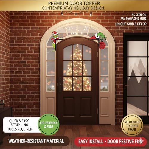 2025 Christmas Wooden Doorway Decoration - Reusable Holiday Sign