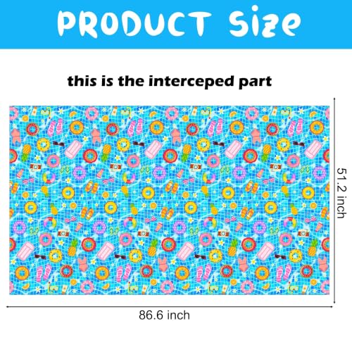Vibrant Pool Party Table Cover - 2 Pack Hawaiian Tablecloths