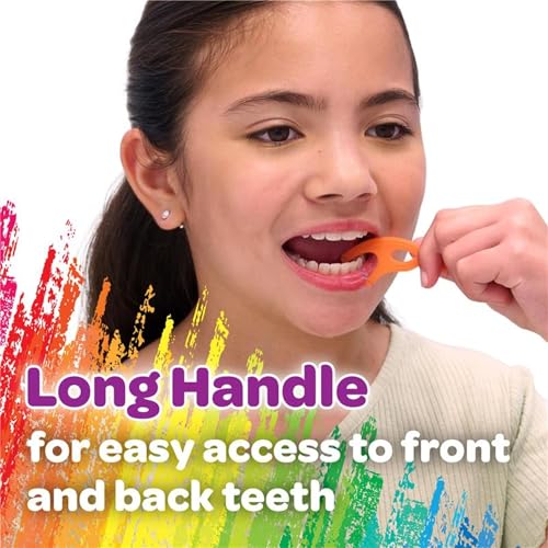 GUM Crayola Twistables Kids Floss Picks with Fluoride 90 Count
