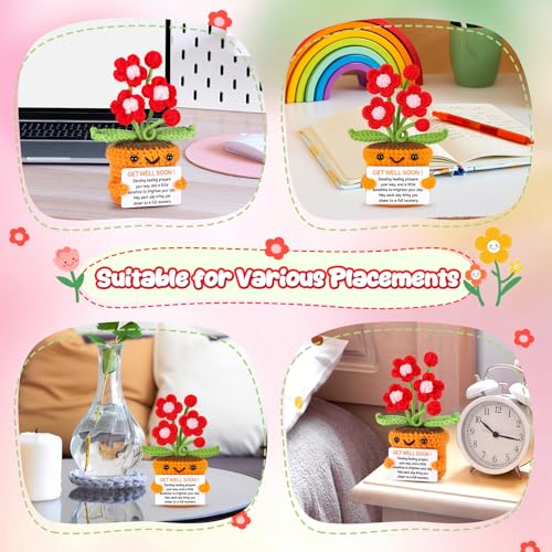 Get Well Gifts for Women - Crochet Flower Recovery Comfort