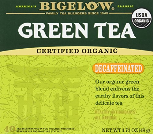 Bigelow Organic Decaffeinated Green Tea Bags 40 Pack - 2 Sets