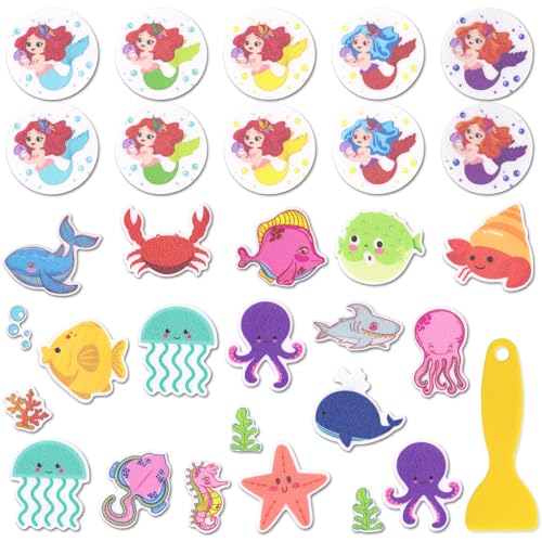 30 PCS Mermaid Non-Slip Bathtub Stickers for Safety